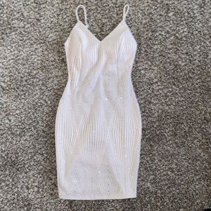 Pink and Silver Bodycon Dress